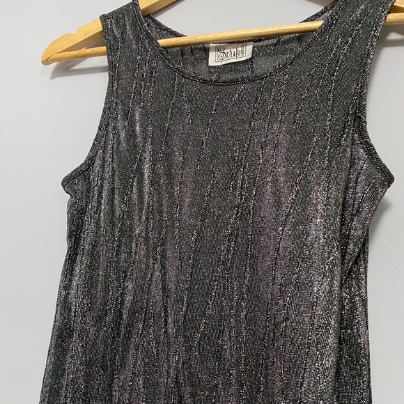 Vintage Y2K silver lurex tank top - Picture 3 of 3
